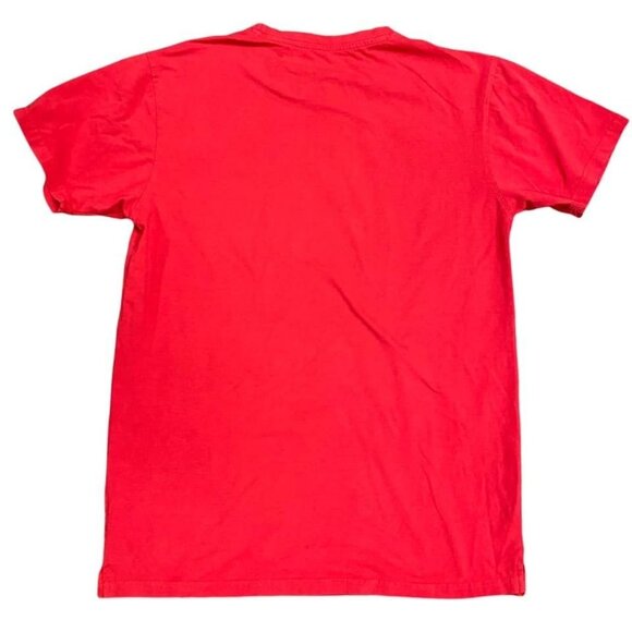 Screenshot Mens M Red "Impression" Tshirt Wearable Art Face Chain Embroidery - Picture 10 of 11